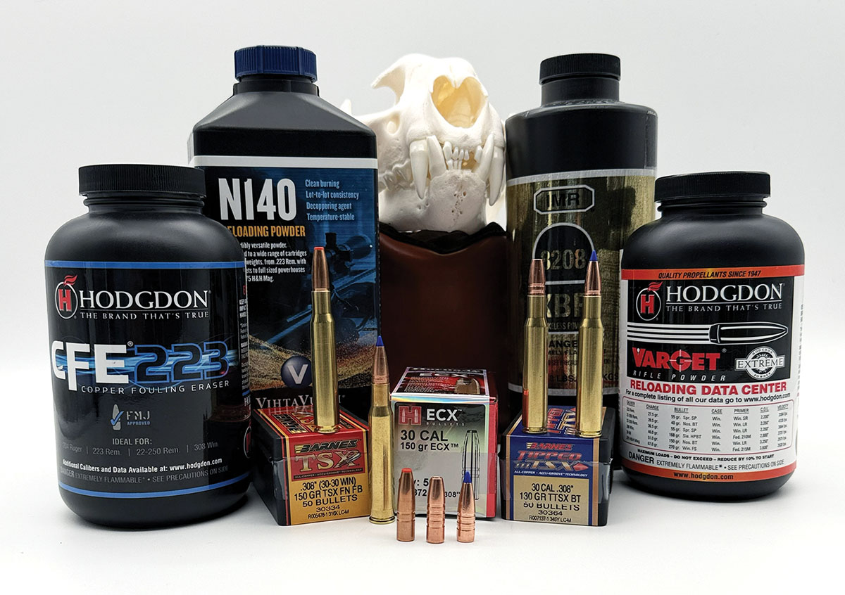 These are the components that were used to work up the lead-free loads listed in the handloading table.